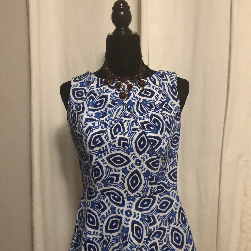 Blue a-line dress